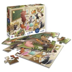 Set dos puzzles Viva el colegio 24 piezas Calypto