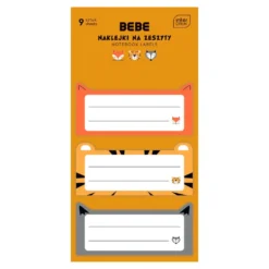 Set 9 etiquetas animalitos BEBE Friends tigre, zorro, lobo