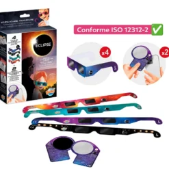 Set gafas adulto y niño eclipse solar
