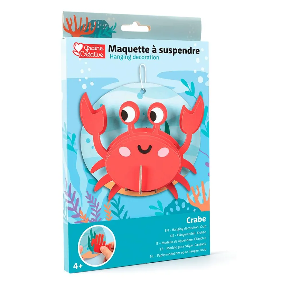 Set maqueta cangrejo 3D para colgar