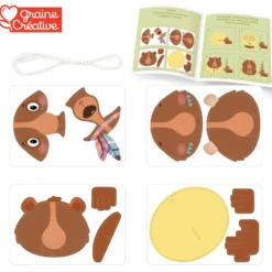 Set maqueta oso 3D para colgar