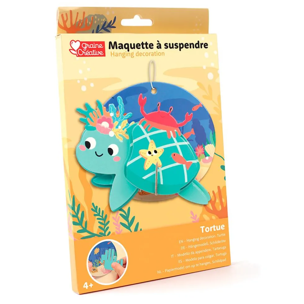 Set maqueta tortuga marina 3D para colgar