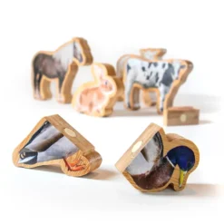 Set mitades animales de granja magnéticos 16 piezas