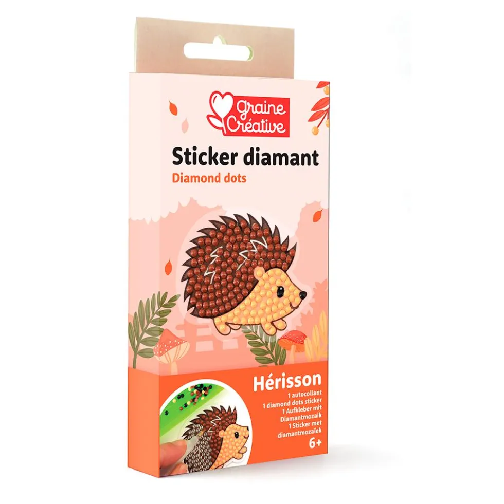 Set mosaico con diamantes adhesivos Erizo