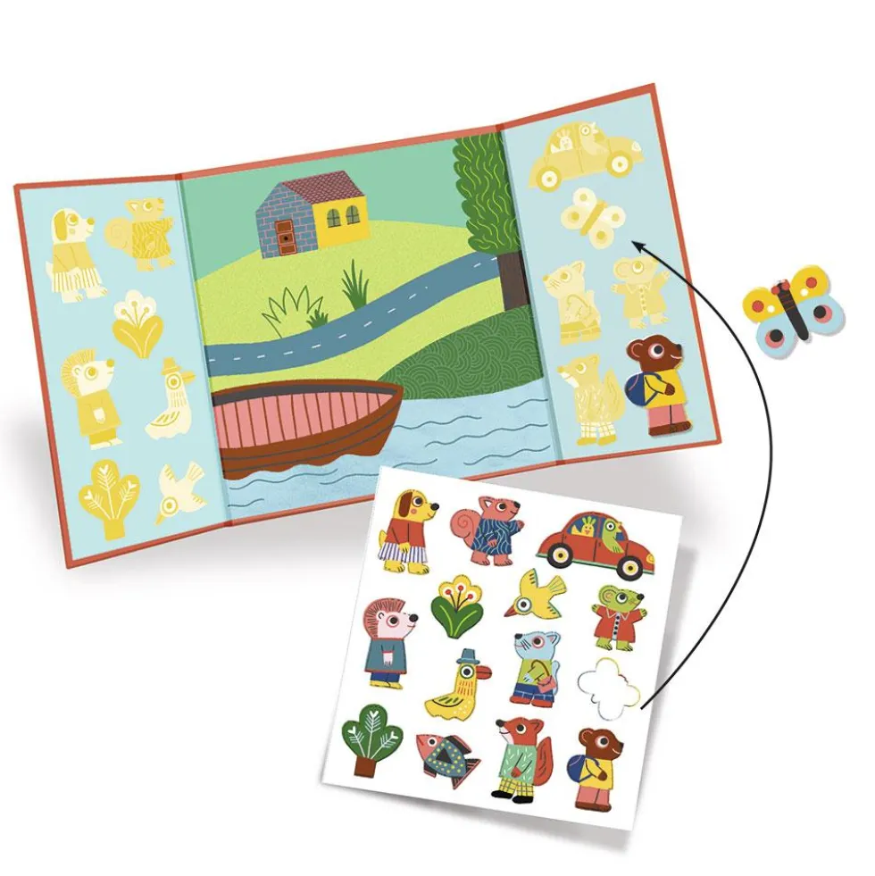 Set pegatinas removibles animales