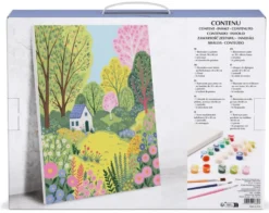 Set pintar por números Casita en el bosque