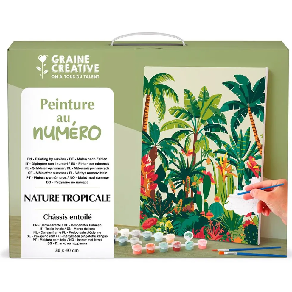 Set pintar por números Naturaleza tropical