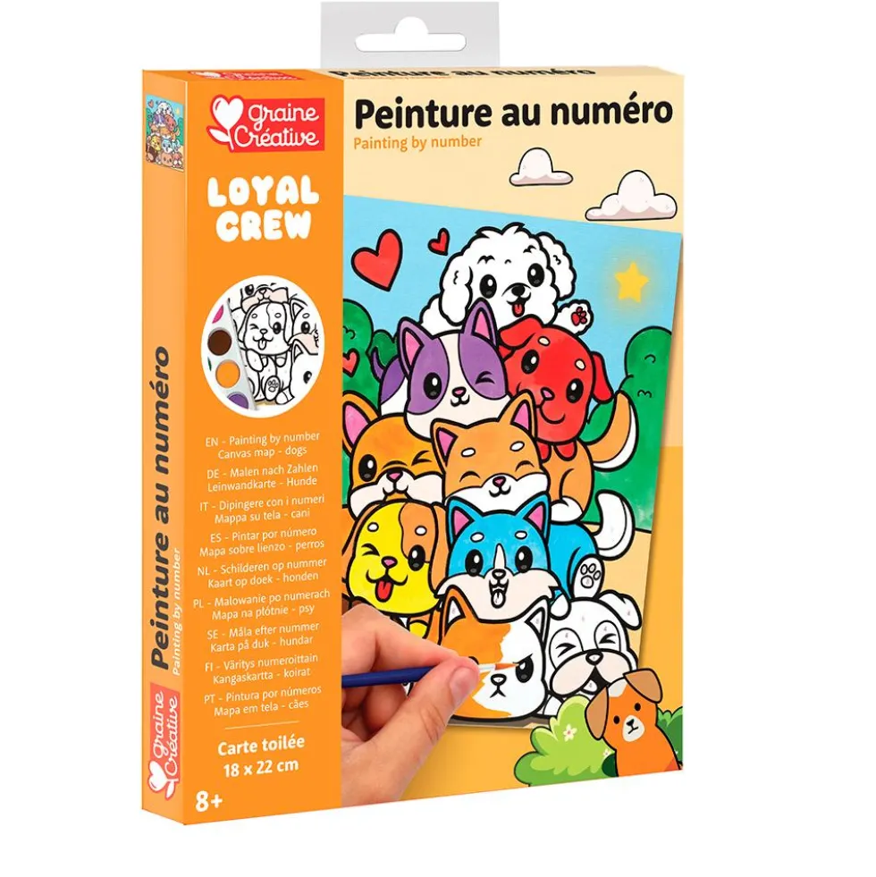Set pintar por números perros