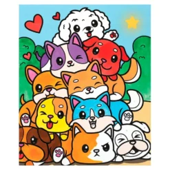 Set pintar por números perros