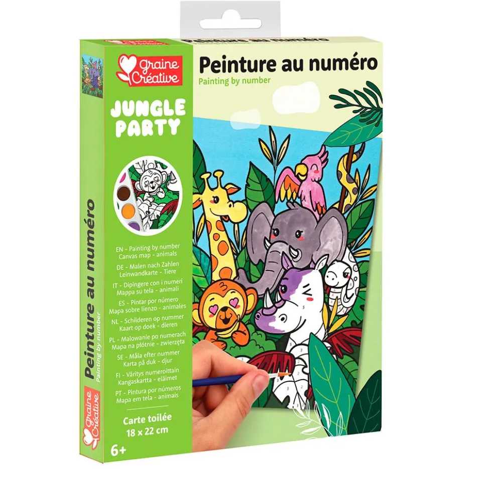 Set pintar por números selva