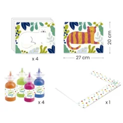 Set pintura de dedos animales