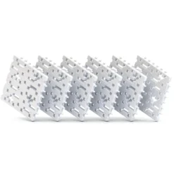 Set 6 placas base Meli basic color plateado soporte construcciones