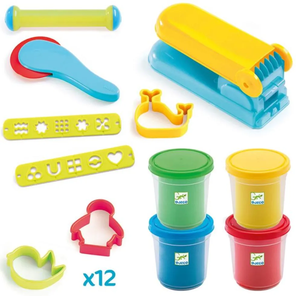 Set plastilina 4 colores con accesorios