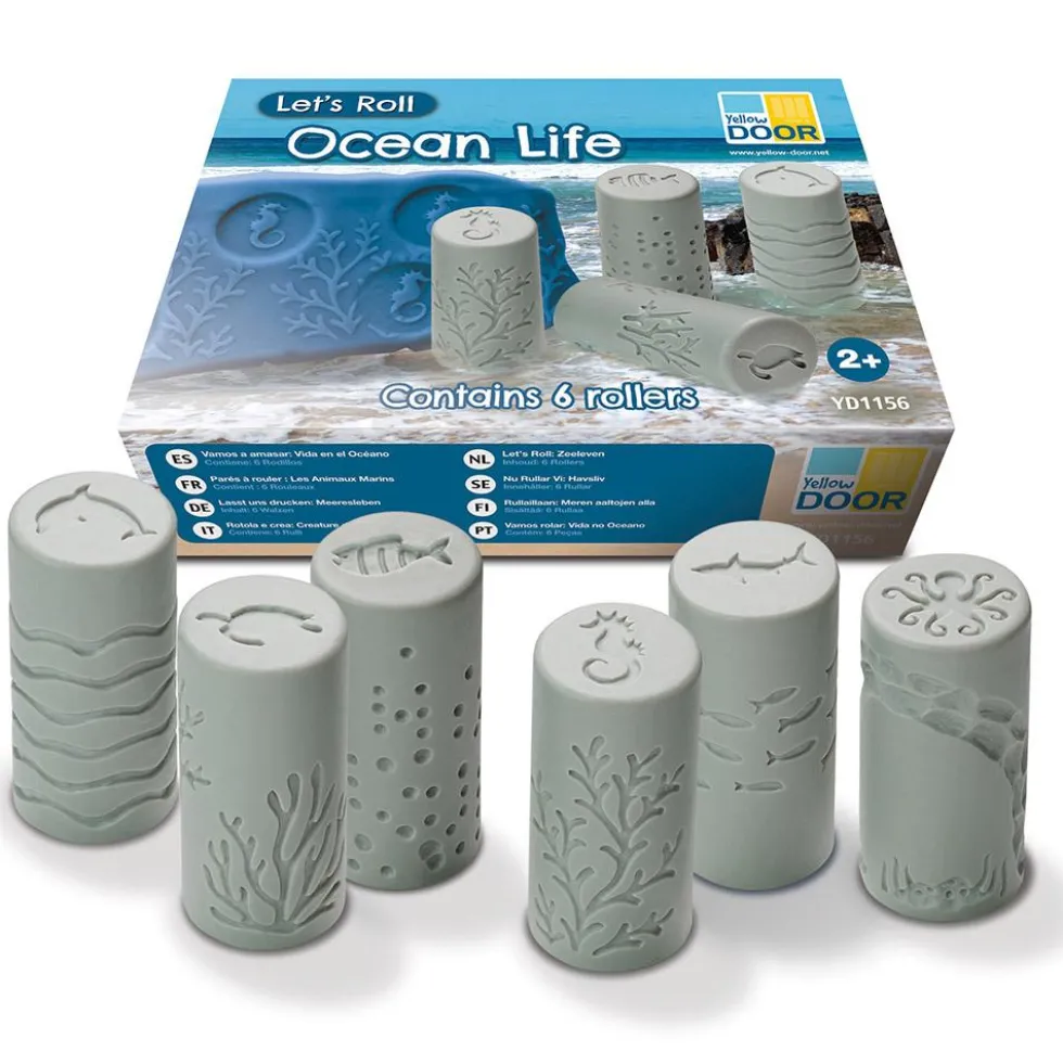 Set 6 rodillos para modelar vida oceánica