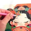 Set 3 tarjetas para decorar con diamantes Japón