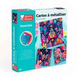 Set 3 tarjetas para metalizar insectos