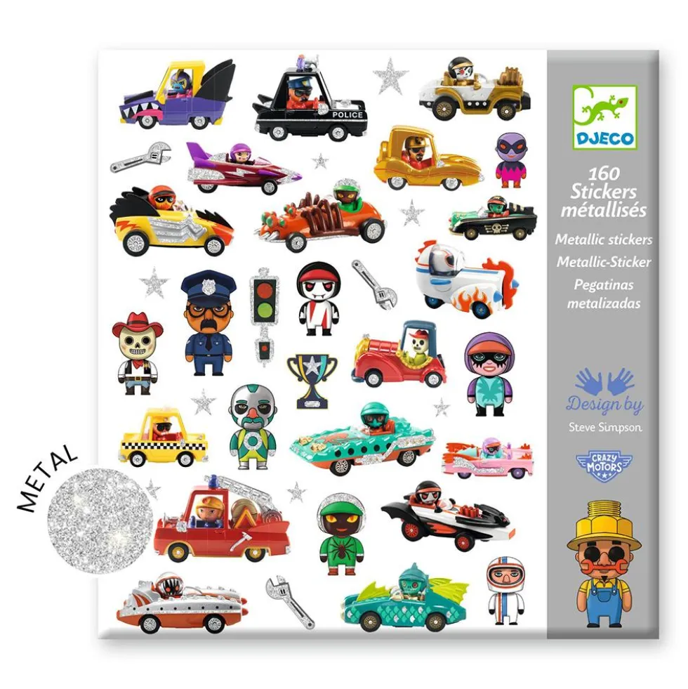 Sobre 160 pegatinas Crazy Motors