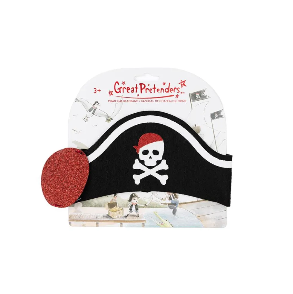 Sombrero pirata tipo banda para cabeza con parche