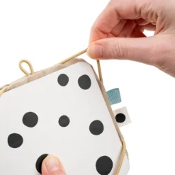 Soporte de tela porta tarjetas con espejo