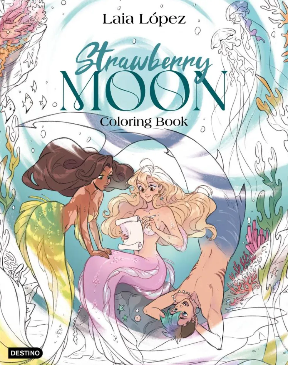 Strawberry Moon. Coloring book