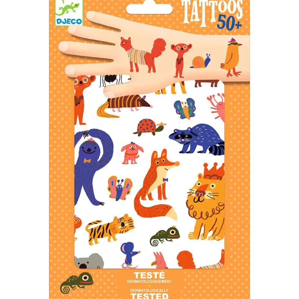 Tatuajes animales divertidos set 2 hojas