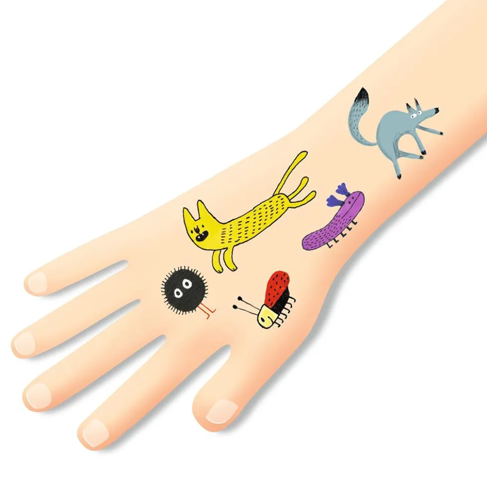 Tatuajes pequeñas criaturas set 2 láminas