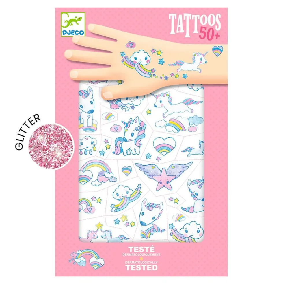 Tatuajes unicornios set 2 láminas