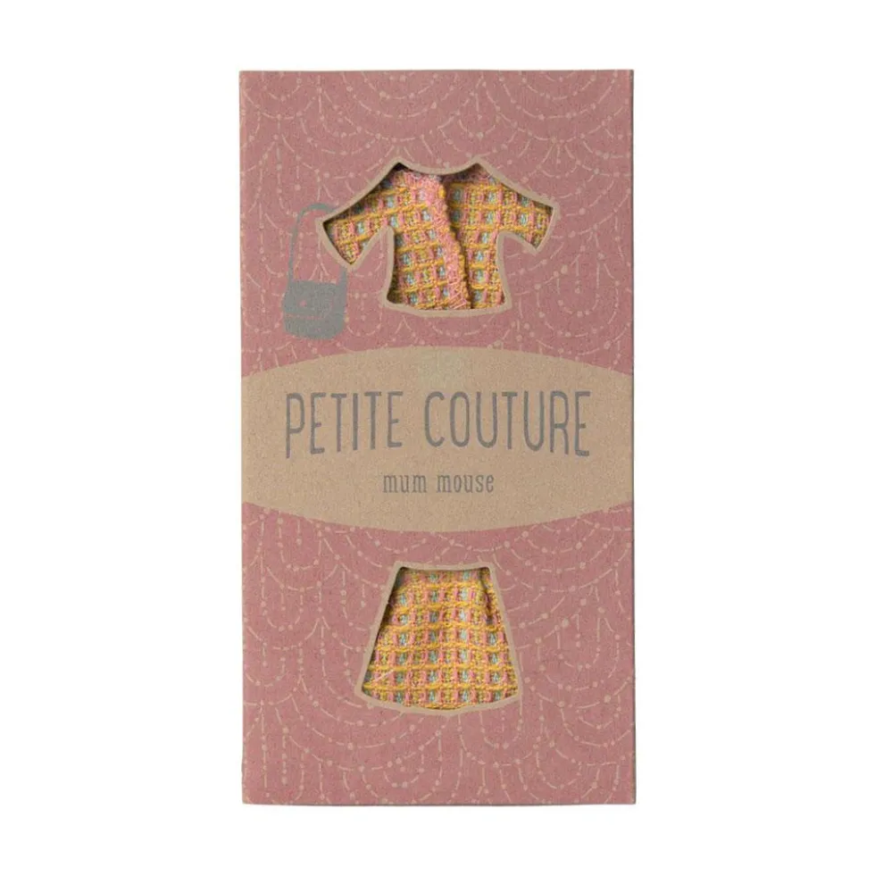 Traje de chaqueta y falda con bolso ratoncita 15cm Maileg
