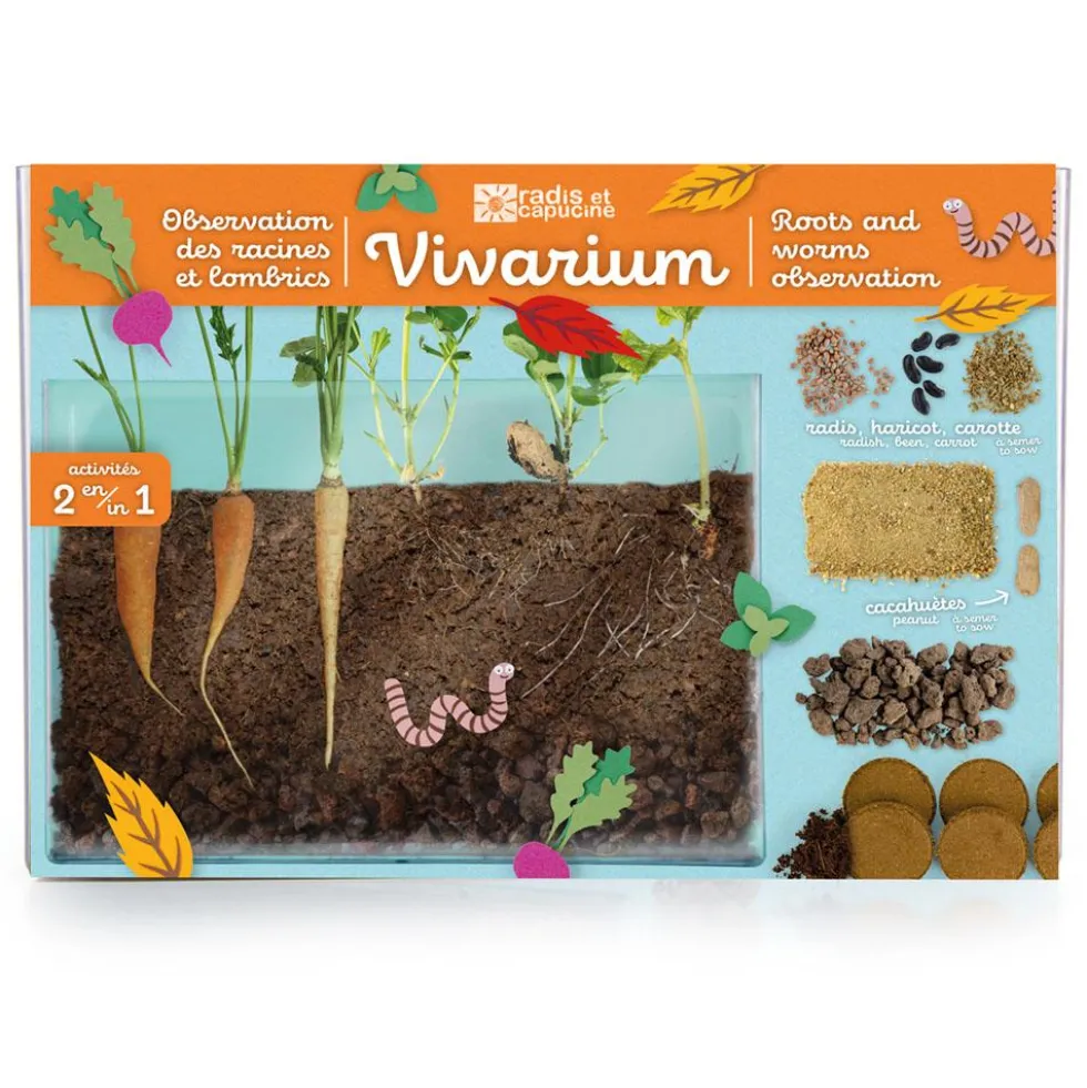 Vivarium kit de cultivo y observación de raíces